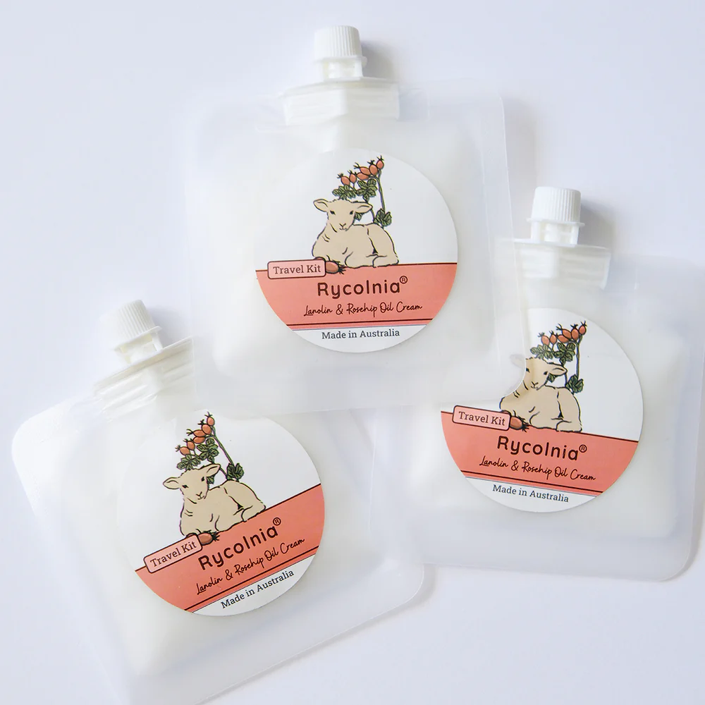 Rycolnia Lanolin & Rosehip Oil Cream 15g – Travel Kit - Image 2