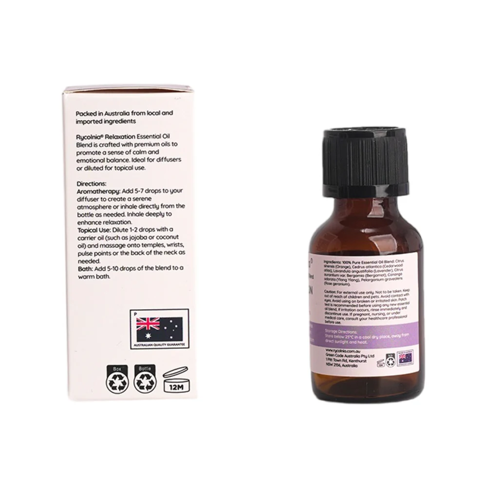 Rycolnia Relaxation 100% Pure Essential Oil Blend 25ml - Aromatherapy for Diffusers & Massage - Image 5