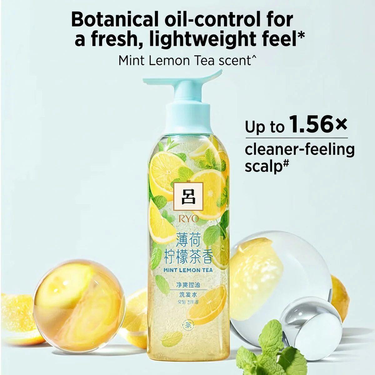 Ryo Mint Lemon Tea Shampoo - 400ml - Image 5
