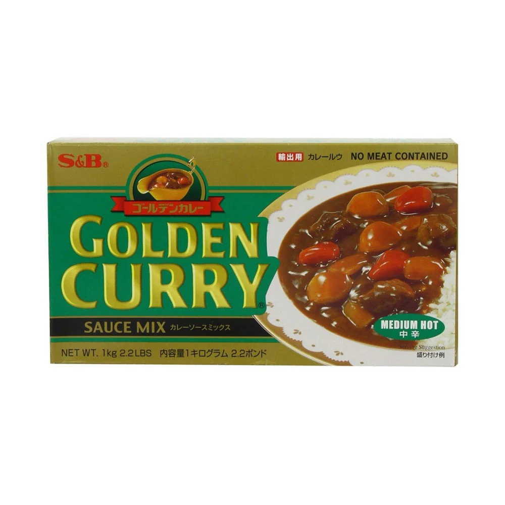 S&B Golden Curry Sauce Mix Medium Hot Family Pack - 1kg