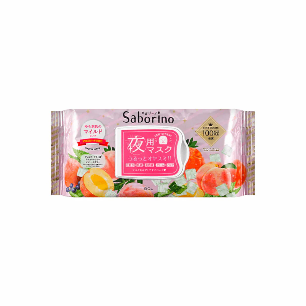 Saborino Good Night Face Masks - Peach, 28 Sheets