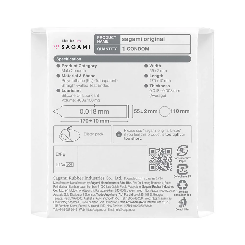 Sagami Original 0.01 Ultra-Thin Condom - 1 Piece - Image 3