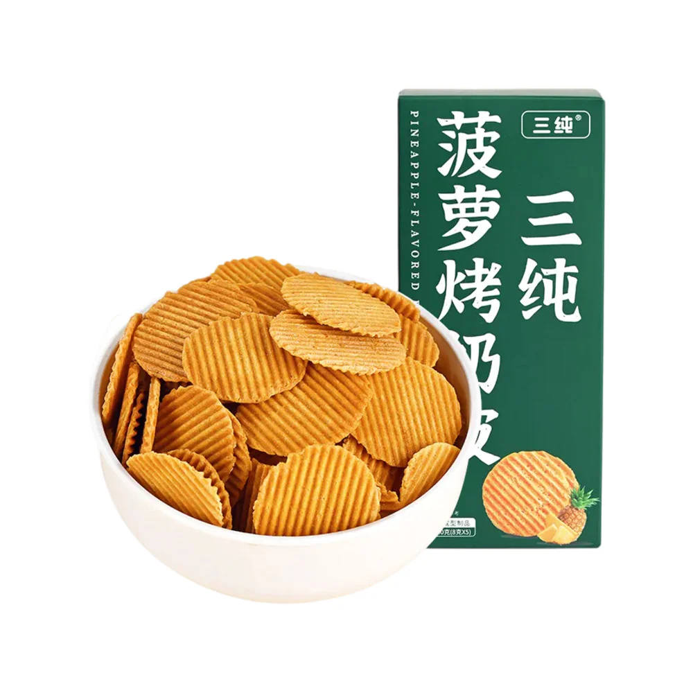 Sanchun Pineapple Flavoured Baked Milk Crisps 40g