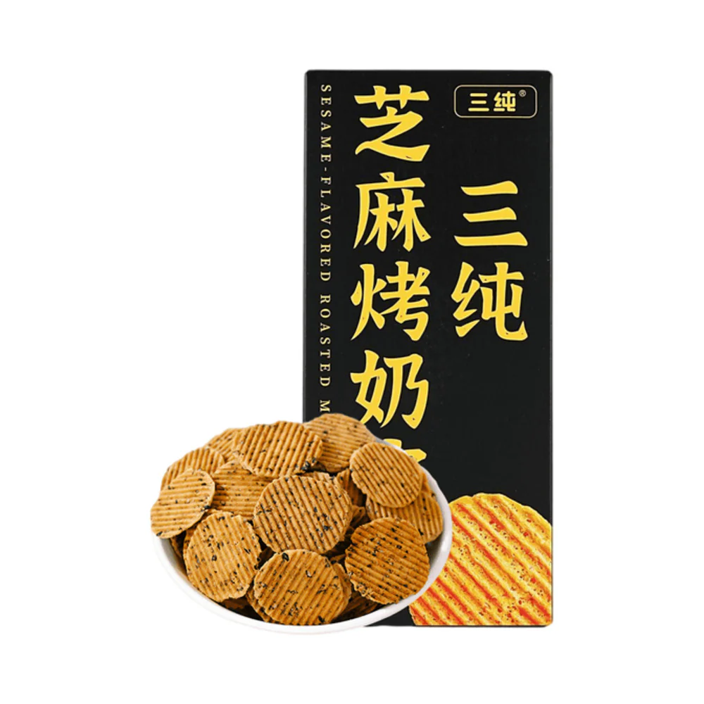 Sanchun Sesame Roasted Milk Crisps 40g - Sesame-Flavoured Milk Skin Snack