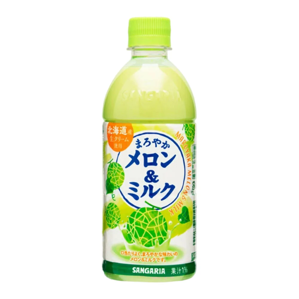 Sangaria Melon & Milk Drink (with Hokkaido Cream) 500ml – Japanese Melon Milk