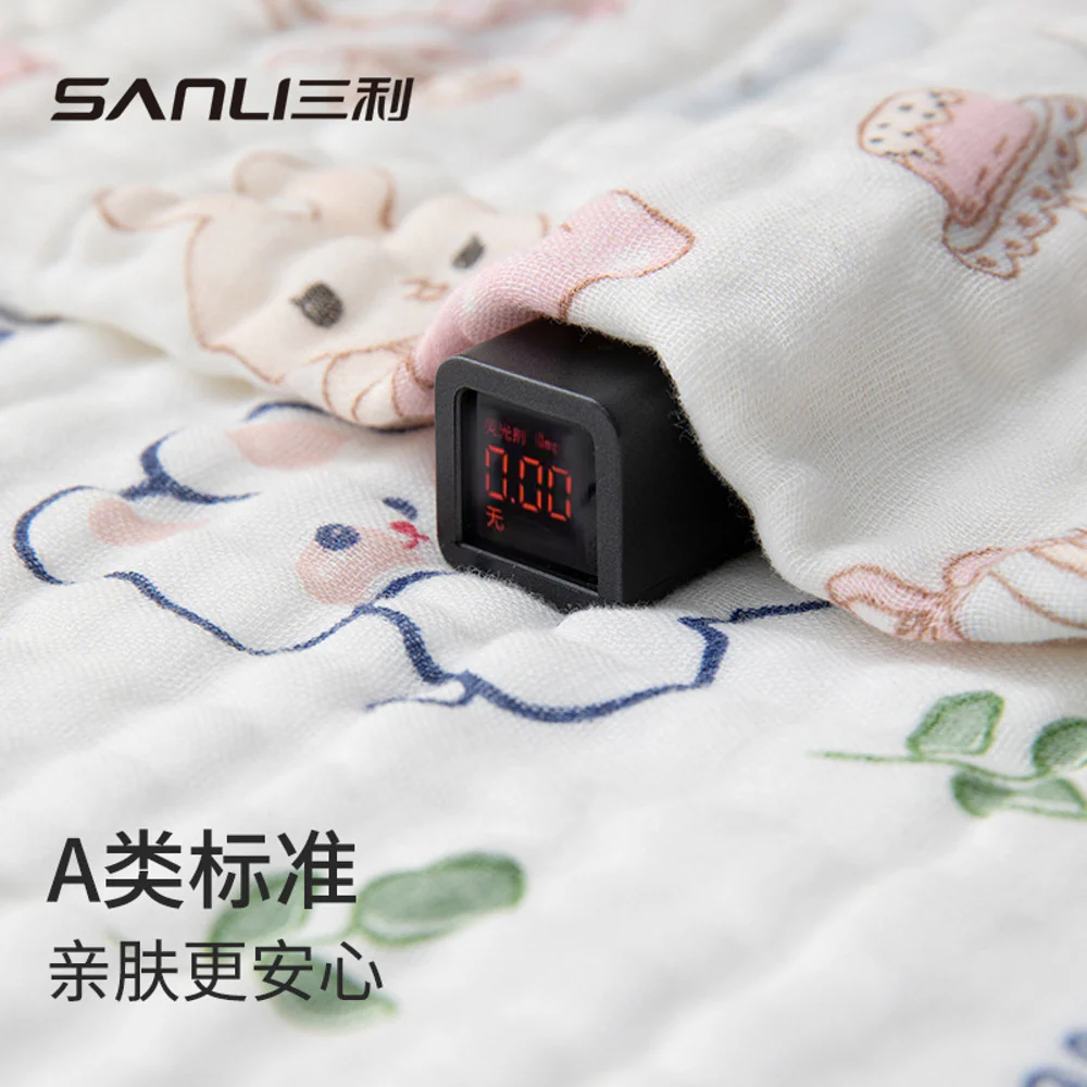 Sanli 6-Layer Cotton Muslin Baby Washcloth – Little Cars Print, 30 x 30 cm (29g) - Image 4