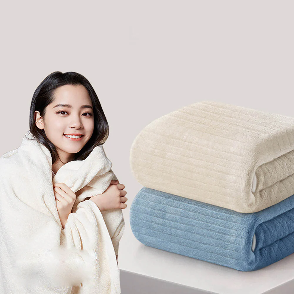 Sanli Coral Fleece Bath Towel - Wintergreen, 70x140cm - Image 3