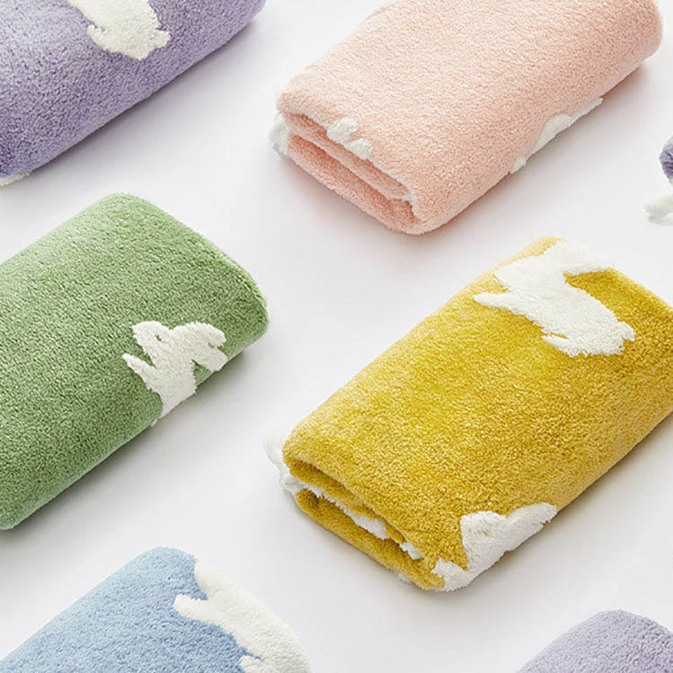 Sanli Coral Fleece Towel - Blue, 35*75cm - Image 2