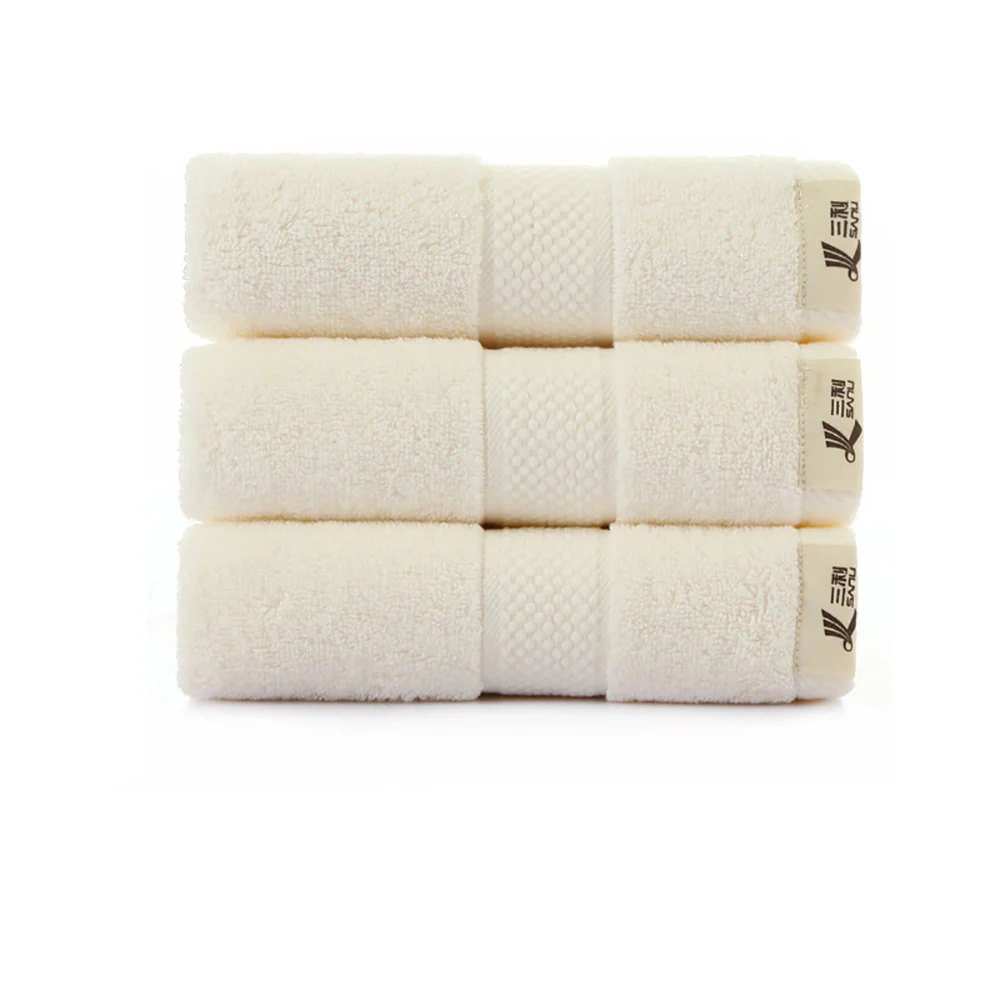 Sanli Extra Large Long-Staple Cotton Towel - Off-White, 34x74cm, 140g