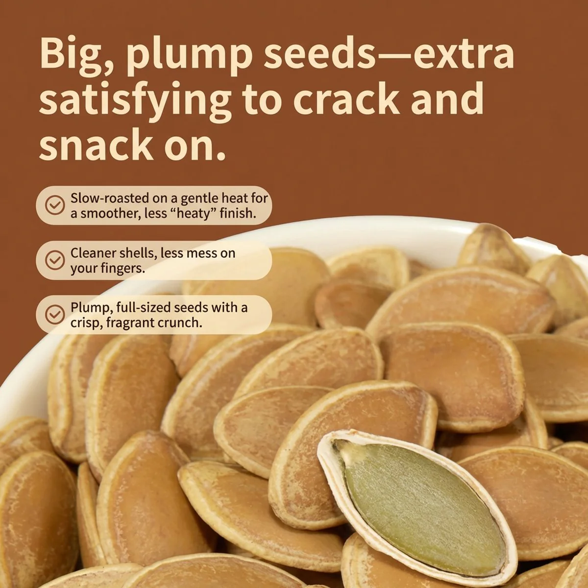 Sanpangdan Five-Spice Pumpkin Seeds 160g - Roasted Chinese-Style Snack Seeds - Image 3