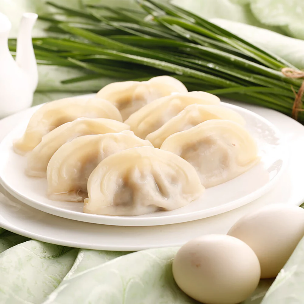 Sanquan Frozen Chive and Egg Dumplings 500g - Image 3