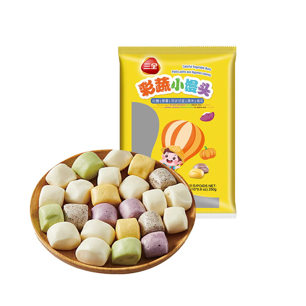 Sanquan Frozen Colorful Vegetable Buns - 250g