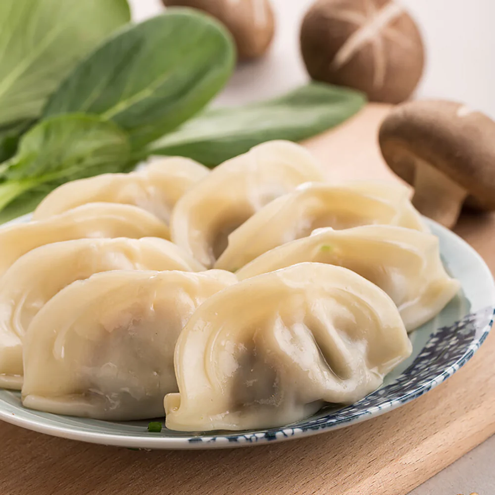 Sanquan Frozen Mushroom and Vegetable Dumplings - 500g - Image 3