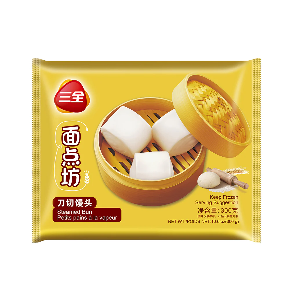 Sanquan Frozen Sliced Steamed Buns - 300g