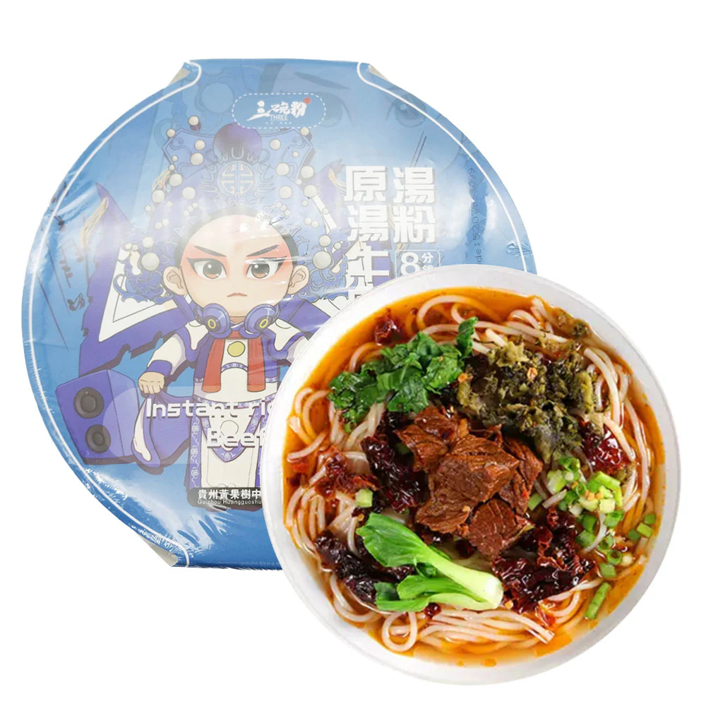 Sanwanfen Original Beef Soup Rice Noodles - Bowl, 647g