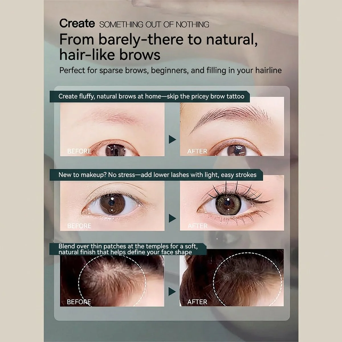 Sanzitang Dual-Prong Precision Brow Pen 01 Honey Coffee Brown 0.8ml - Image 5