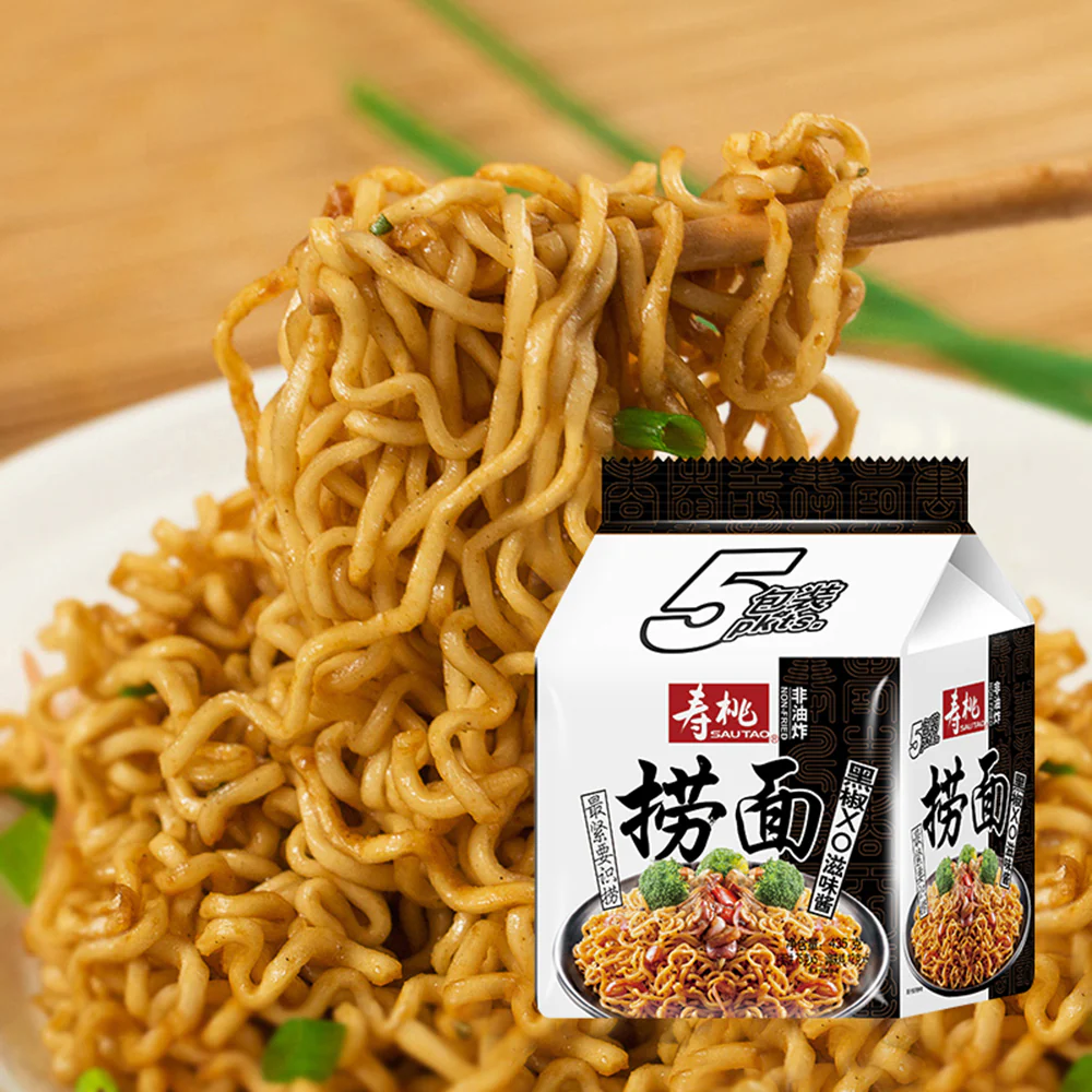 Sau Tao Non-Fried Mix Noodle with Black Pepper XO Sauce - 87g x 5 Packs - Image 3