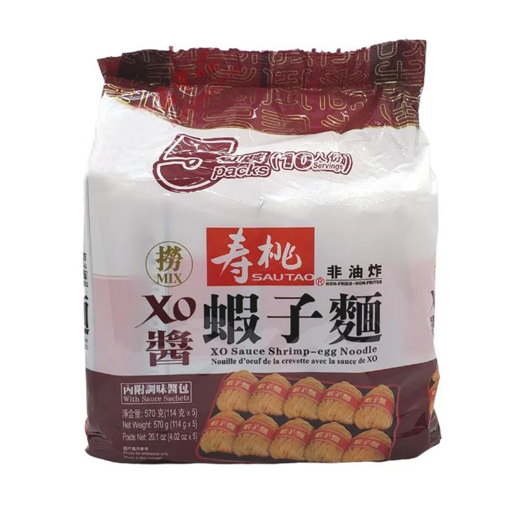 Sau Tao XO Sauce Shrimp-egg Noodle - 5 Packs (114g each)