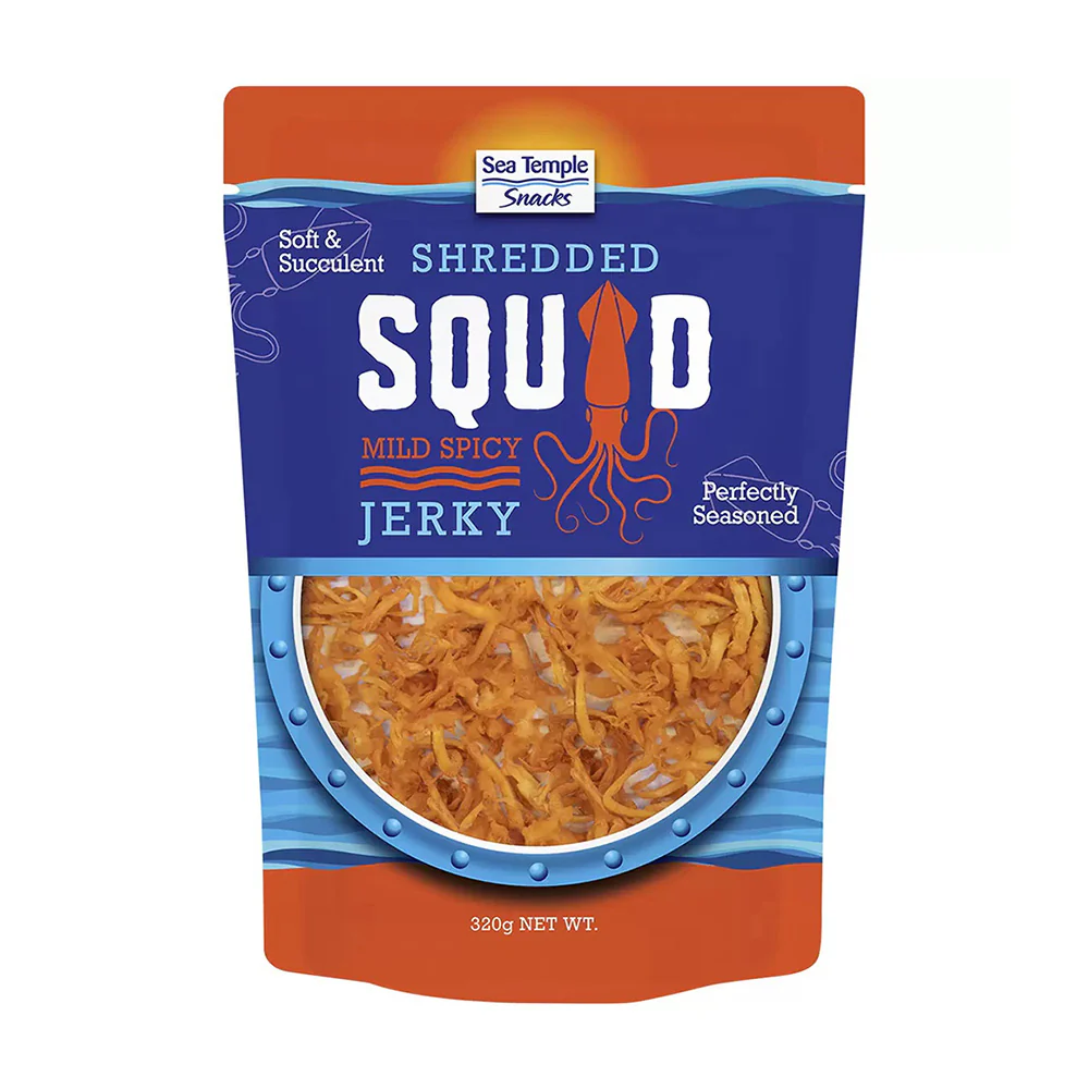 Sea Temple Shredded Squid Jerky - Mild Spicy, 320g