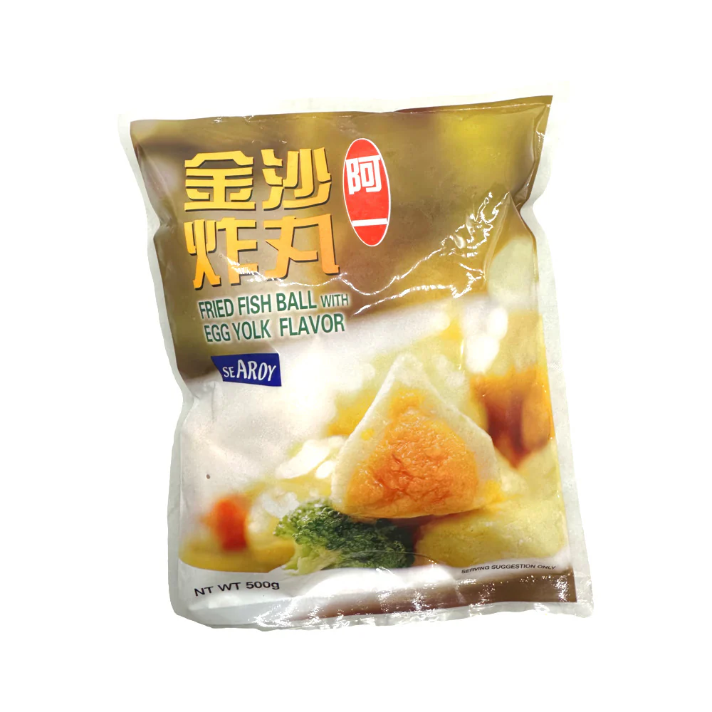 Searoy Frozen Fried Fish Balls with Egg Yolk Flavor - 500g