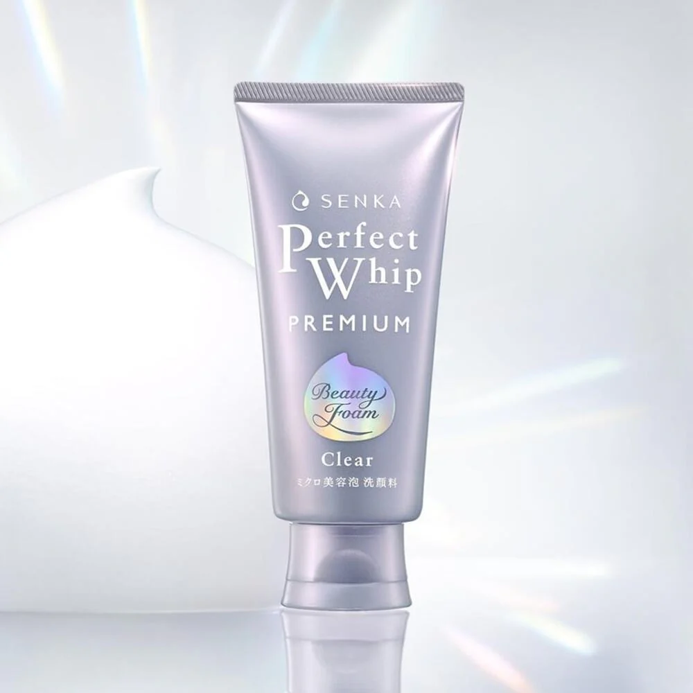 Senka Perfect Whip Premium Clear Foaming Cleanser 120g - Exfoliating Facial Wash with Salicylic Acid - Image 2