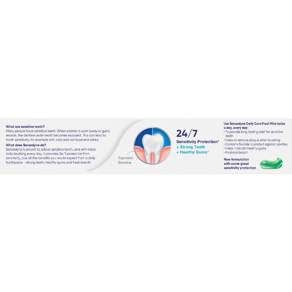 Sensodyne Daily Care Fresh Mint Fluoride Toothpaste 100g - Image 4