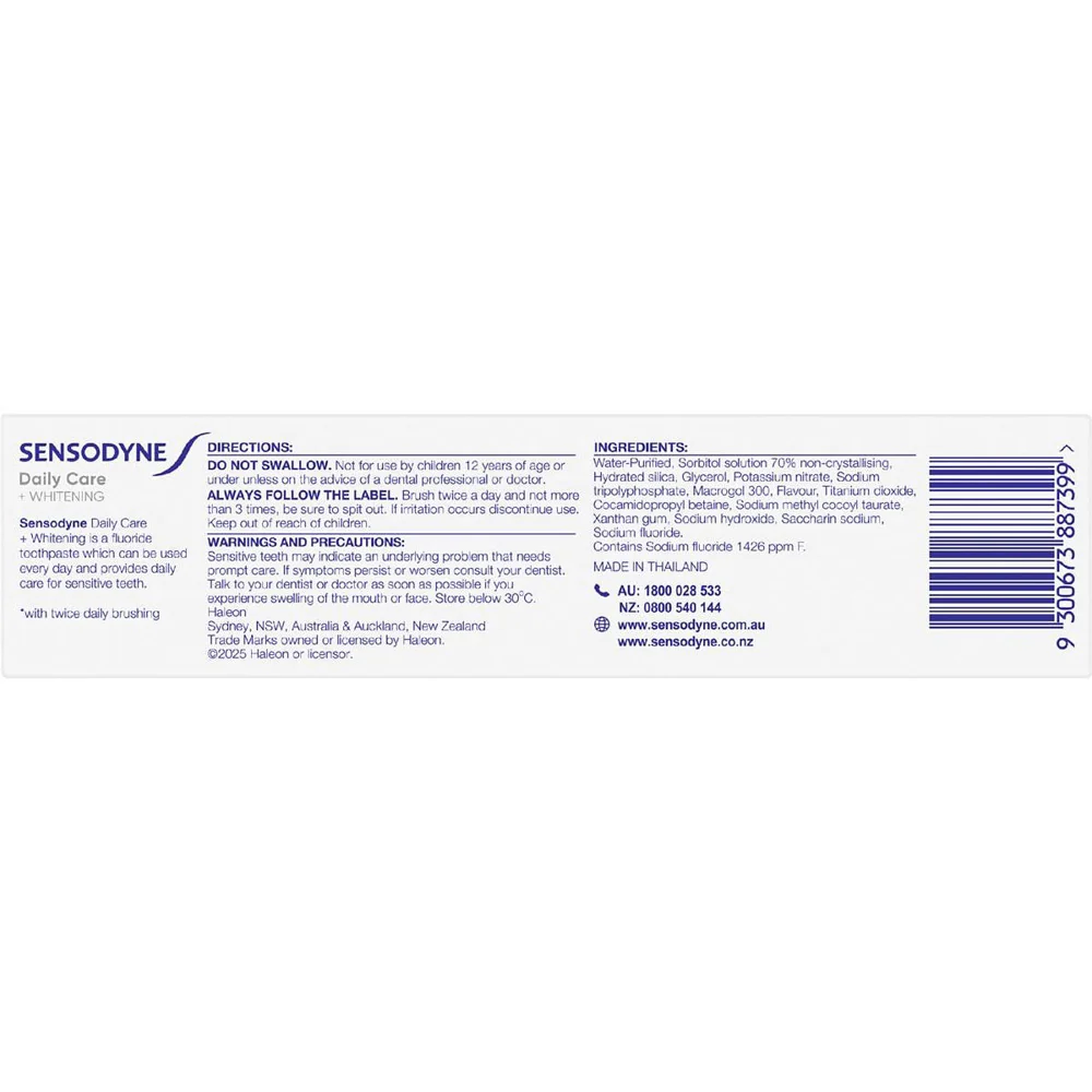 Sensodyne Daily Care + Whitening Toothpaste 100 g - Image 5