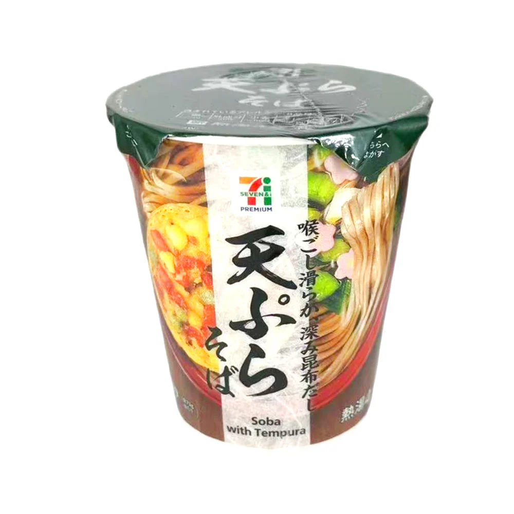 Seven Premium Tempura Soba Cup 105g – Buckwheat Noodle Soup in Dashi Broth