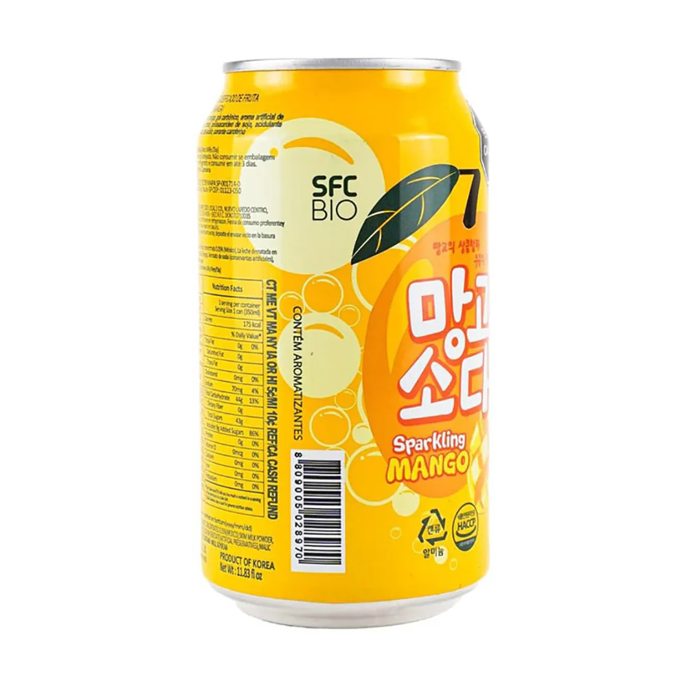SFC Sparkling Mango Water - 350ml x 6 Cans - Image 4