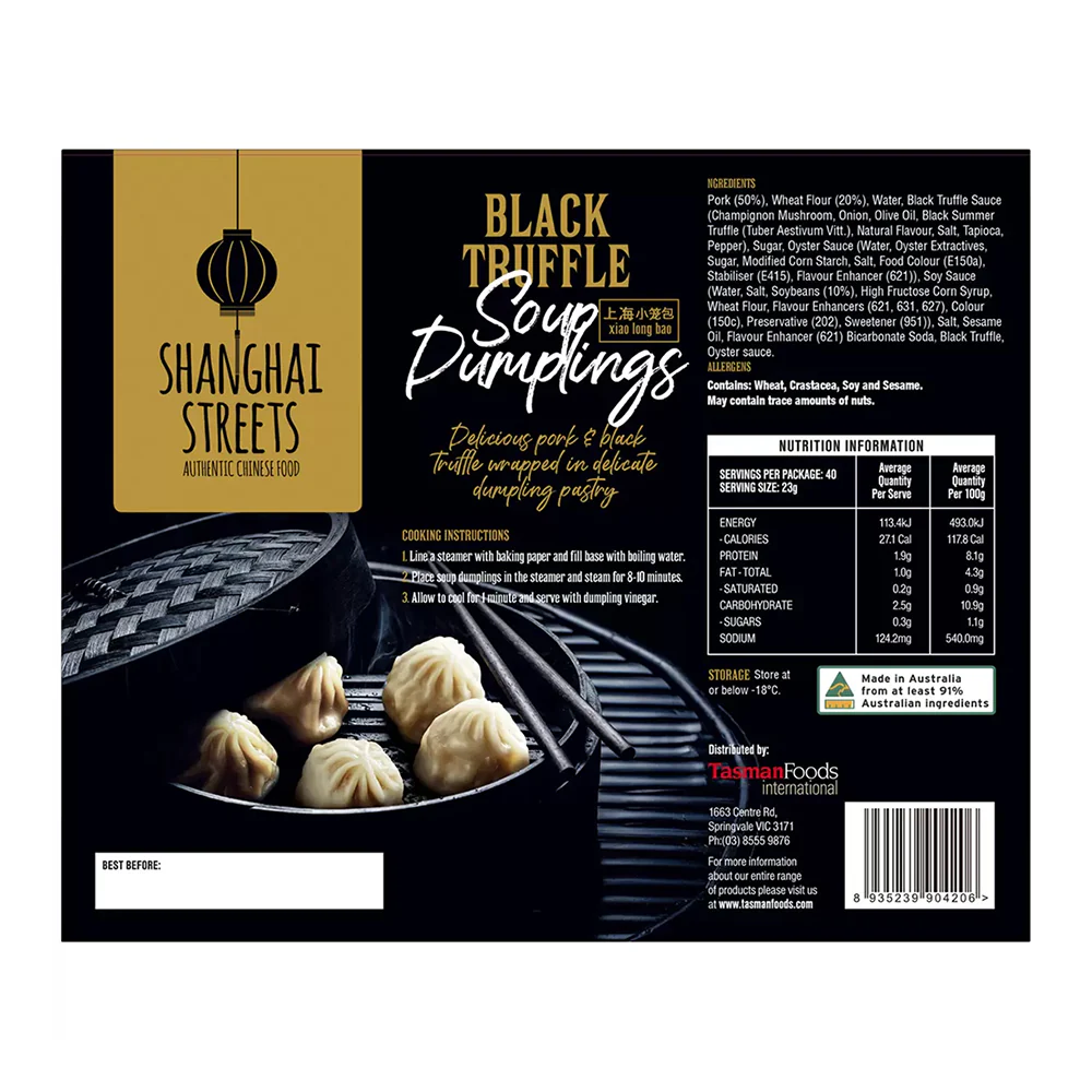 Shanghai Streets Black Truffle Soup Dumplings - 920g - Image 2