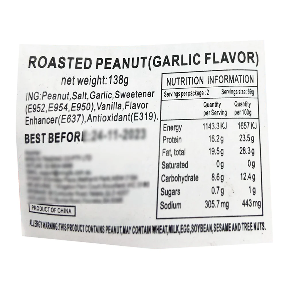 Shengda Farm Garlic Flavored Roasted Peanuts - 138g - Image 4