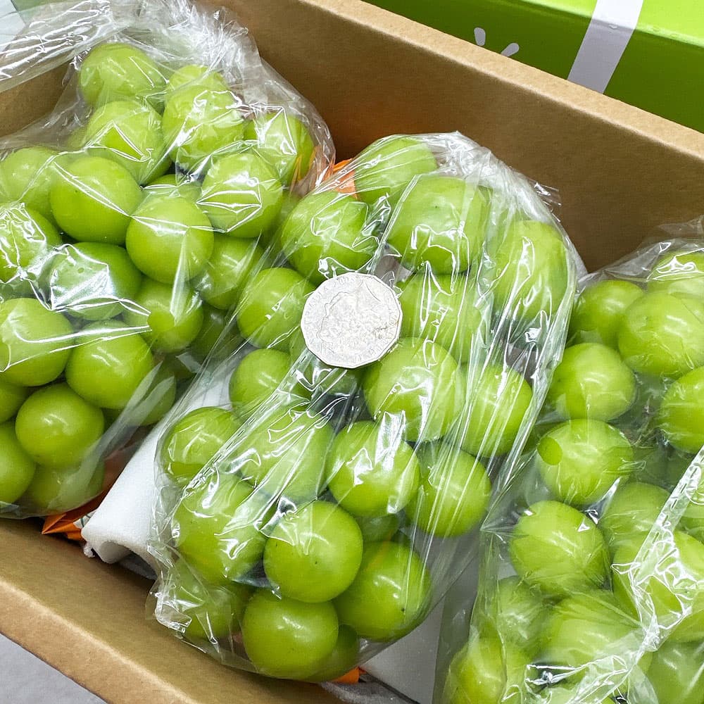 Shine Muscat Grapes – Air-Freighted from China, Box 2.5kg - Sunshine Rose Seedless Green Grapes - Image 3