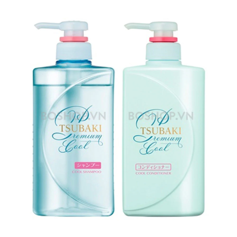 Shiseido Tsubaki Premium Cool Shampoo and Conditioner Set - 490ml/980g - Image 2