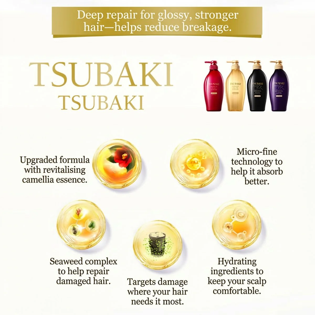 Shiseido Tsubaki Premium Volume & Repair Conditioner - 450ml - Image 4