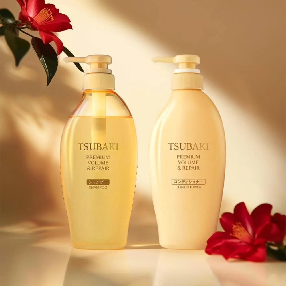 Shiseido Tsubaki Premium Volume & Repair Shampoo & Conditioner Set - 450ml x 2 - Image 2