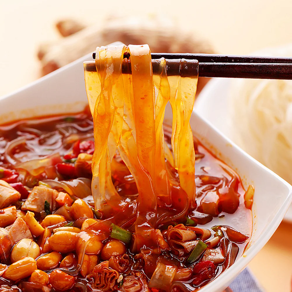 Shishangwuyu Spicy and Sour Wide Glass Noodles - 150g - Image 3