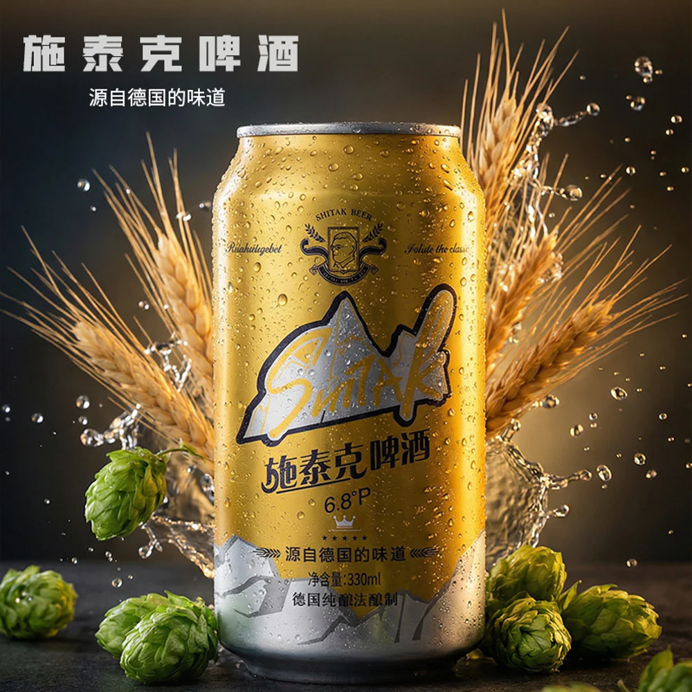 Shitak Lager Beer 2.5% 330mL Cans x 6 - Image 2