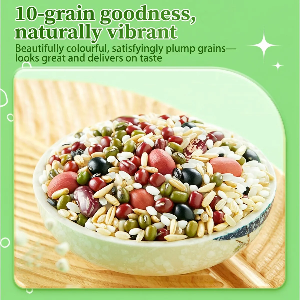 Shiyuedaotian 10-Grain Porridge Mix 1kg – Multigrain Rice & Bean Blend - Image 2