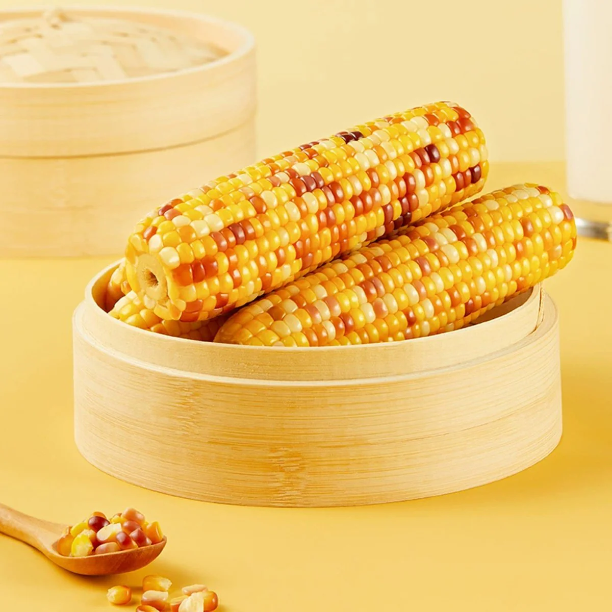 Shiyuedaotian Rainbow Glutinous Sweet Corn – 10 Vacuum-Packed Cobs (220g Each, 2.2kg) - Image 3