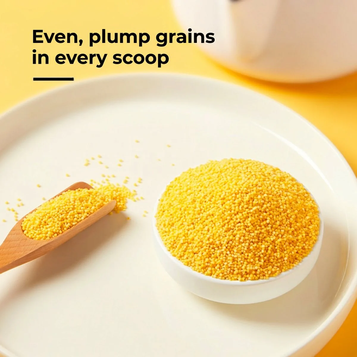 Shiyuedaotian Yellow Millet 1kg - Chinese Golden Millet for Porridge & Congee - Image 2