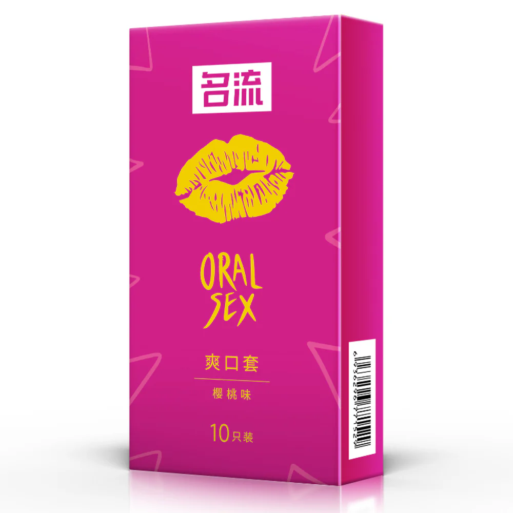 Six Sex Cherry Flavoured Condoms for Oral Sex – 10 Pack - Image 2