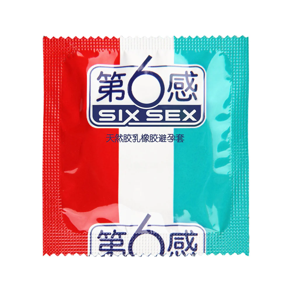 Six Sex Ice & Fire Dotted Condoms - 12 Pack - Warming & Cooling, Textured Dots - Image 5