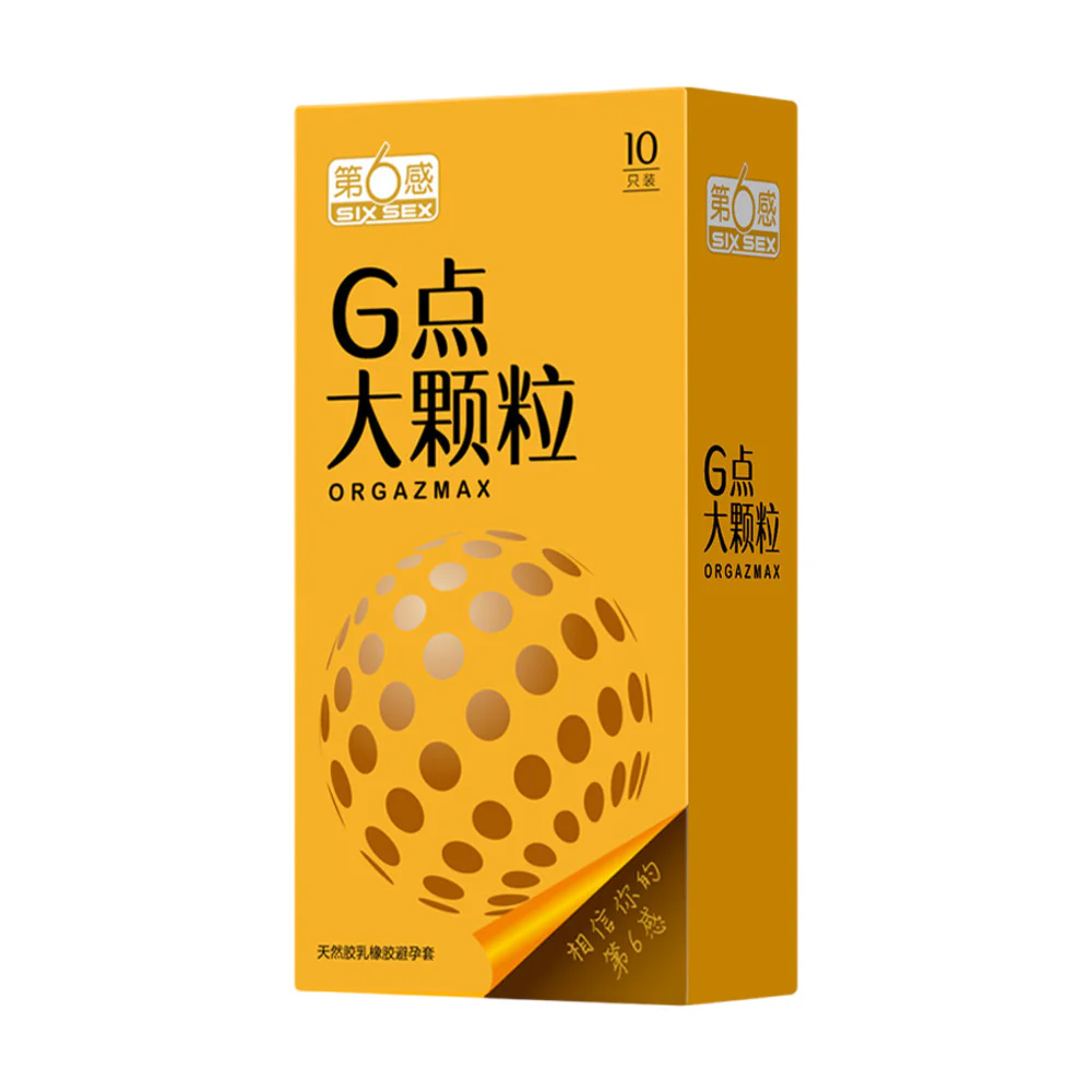 Six Sex Orgazmax G-Spot Large Dots Condoms - 10 Pack - Image 2