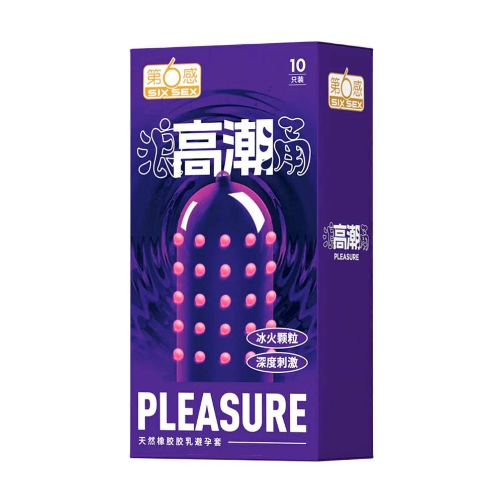 Six Sex Pleasure Dotted Condoms - 10 Pack