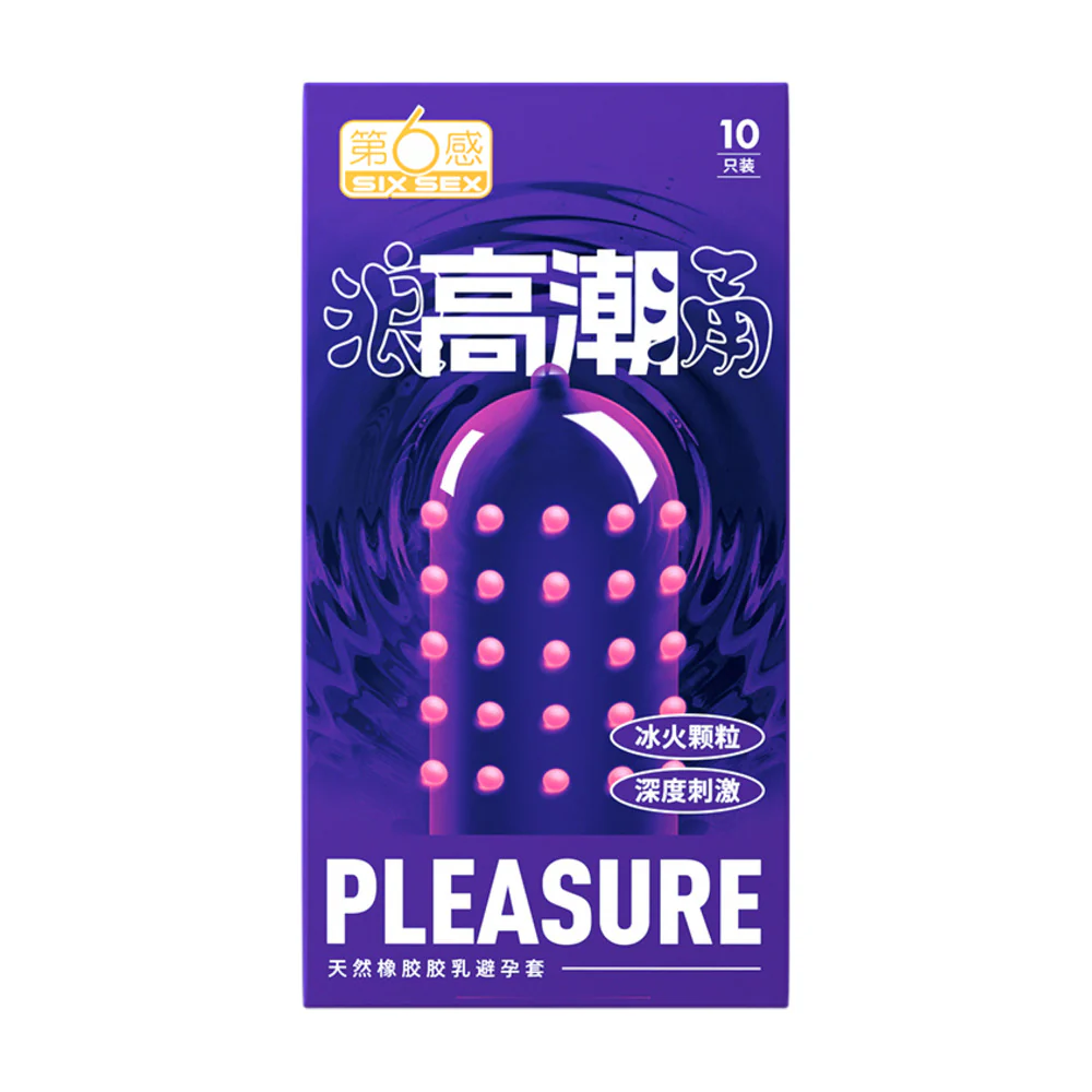 Six Sex Pleasure Dotted Condoms - 10 Pack - Image 3