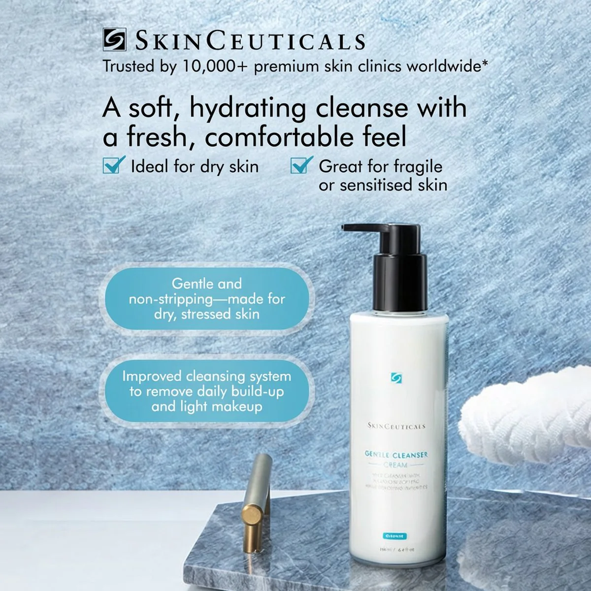 SkinCeuticals Gentle Cleanser Cream 190ml - Mild Cream Face Wash - Image 3