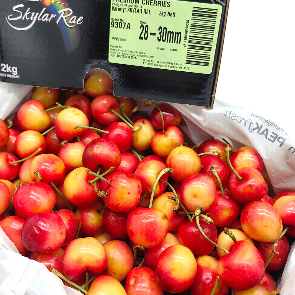 Skylar Rae White Cherries Gift Box - 28-30mm, 2kg - Image 2