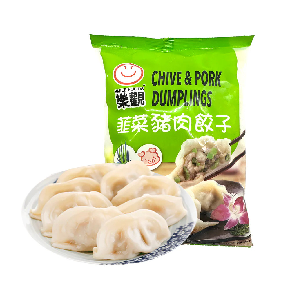 Smile Foods Chive & Pork Dumplings 600g