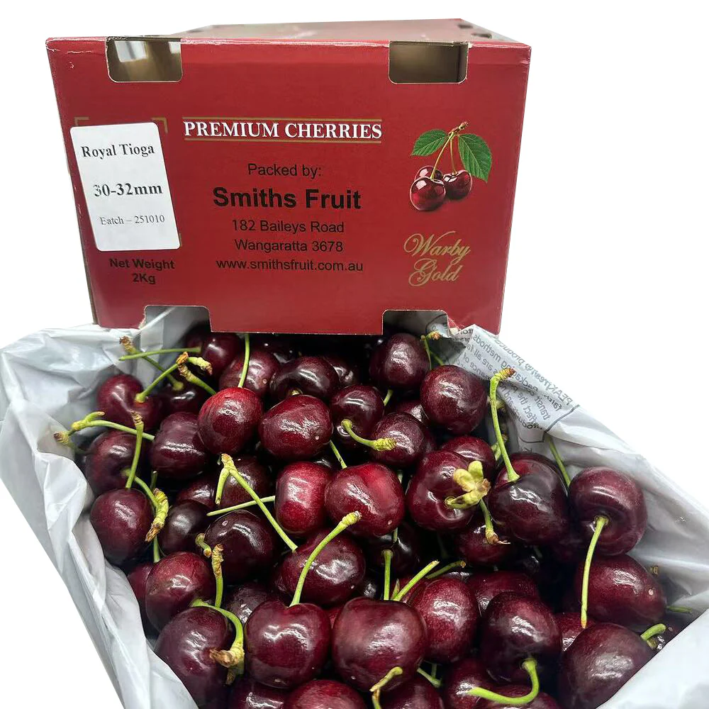 Smiths Fruit Royal Tioga Premium Cherries 30–32mm Gift Box – 2kg - Image 2