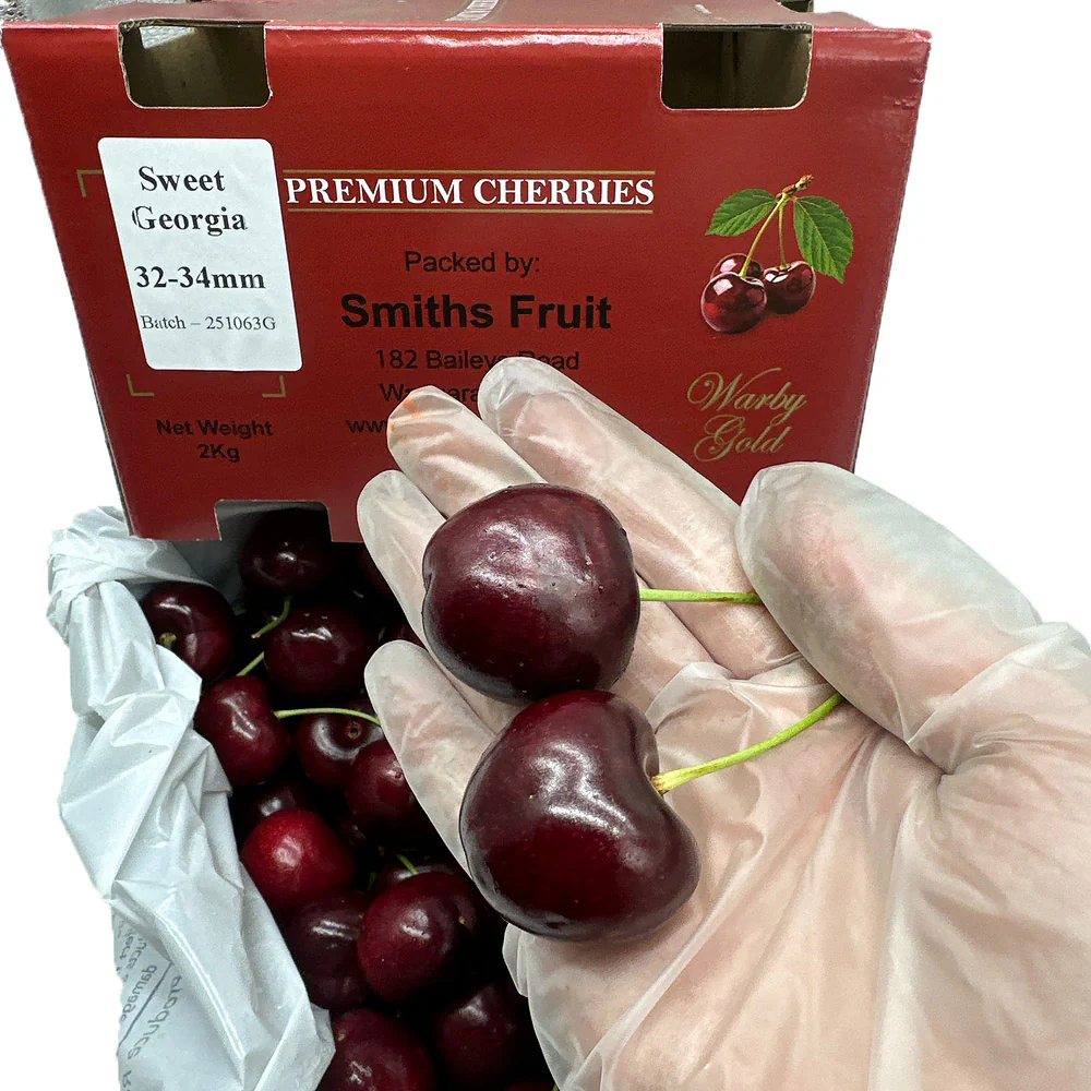 Smiths Fruit Warby Gold Sweet Georgia Cherries 32–34mm Gift Box ~2kg - Image 3